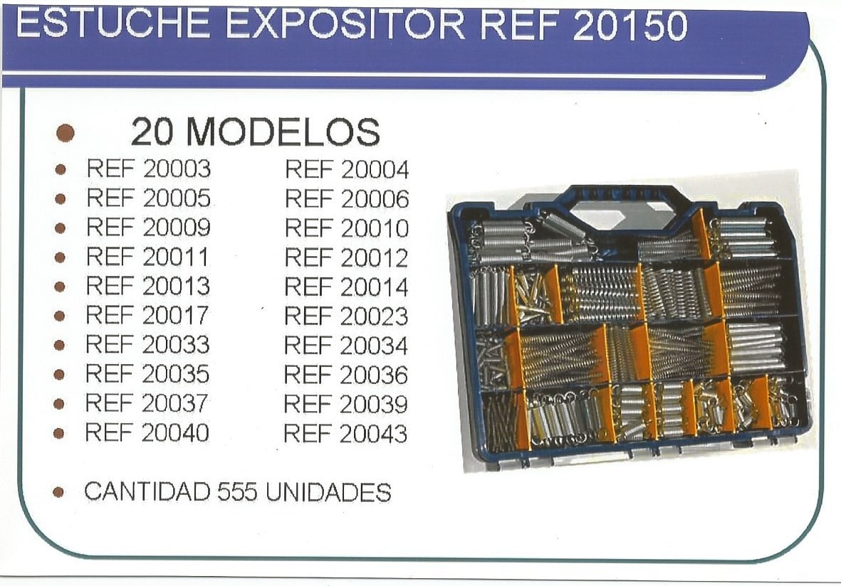 Estuche expositor referencia 20150